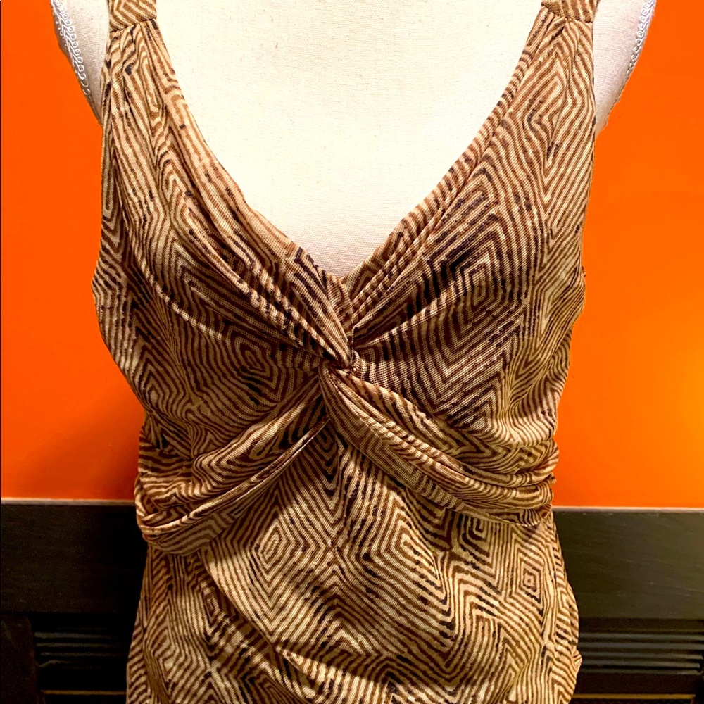 Work to Weekend Brown dressy tank